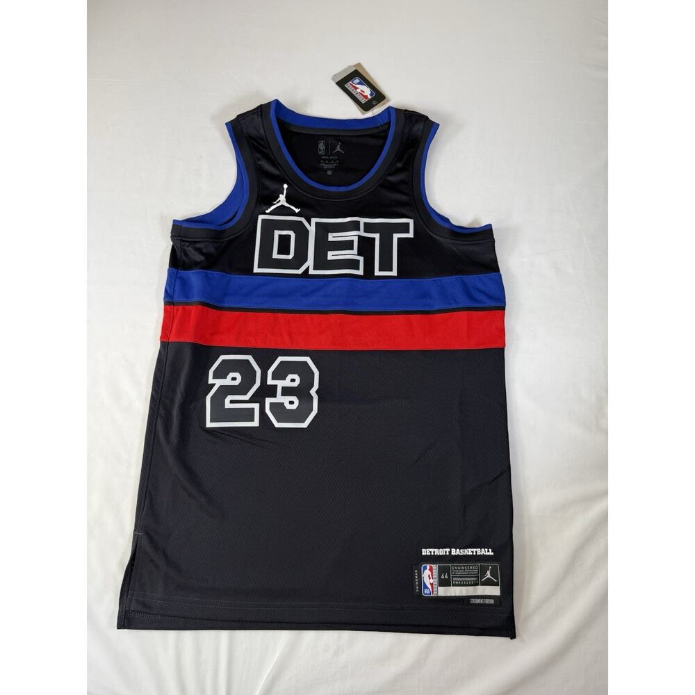 NWT Jaden Ivey Detroit Pistons #23 Black Statement Swingman Jersey 44 Men’s Med